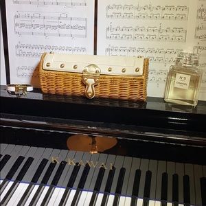 Michael Kors Santorini Rattan Wicker Clutch